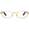 Cartier - Occhiali da sole ovali anni '90-2000 - Donna - acrilico/placcatura in oro/legno - Taglia unica
