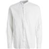 JACK & JONES Jjesummer Band Linen Shirt LS SN Pantaloni Chino, Bianco, XL Uomo