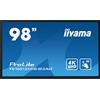iiyama TE9812MIS-B3AG visualizzatore di messaggi Design chiosco 2,49 m (98") LCD Wi-Fi 400 cd/m² 4K Ultra HD Nero Touch screen