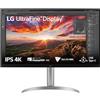 LG 32UQ850V Monitor 32" UltraHD 4K LED IPS HDR 400, 3840x2160, AMD FreeSync 60Hz, Audio Stereo 10W, HDMI 2.0 (HDCP 2.3), Display Port 1.4, USB-C (90W), USB 3.0, AUX, Stand Pivot, Flicker Safe, Bianco