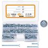 VIGRUE 305 viti per prese interruttori, viti in acciaio zincato con PZ1, 3,2 x 15 mm, 3,2 x 25 mm, 3,2 x 40 mm, prese in acciaio zincato