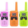 Midland - Walkie Talkie per Famiglie XT10 PRO Multicolor, 3 Radio Ricetrasmittenti per Esterno e Famiglia - 16 Canali PMR446 Senza Licenza, 20H/4km, 38 Toni CTCSS, VOX, SCAN, Call, Batterie AAA