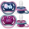 PHILIPS SpA Succhietto Ultra Air 18M+ Elefante/Amore Philips Avent 2 Pezzi