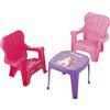 Baroni Toys Set Tavolino e 2Sedie in Plastica per Bambini - Spazio per Merende, Disegni e Giochi, Facile da Pulire e Senza Montaggio, Adatto per Interni ed Esterni, Rosa e Celeste Unicorno