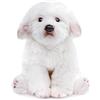 Lilizzhoumax Cane Maltese Peluche 38cm/15", Morbido Cane Peluche Bambole Animali Selvatici Regalo per Bambini