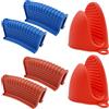 DanziX - 2 paia di manici in silicone per pentole e padelle in ghisa, antiscivolo, resistenti al calore, con 2 impugnature in silicone