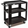 USAG Carrello multiuso con ruote ø 100 mm 3 ripiani in lamiera verniciato nero Usag 504SN