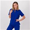 Denim & Co. Denim & Co Maglia in felpa di cotone stretch a maniche corte