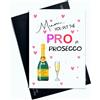 Peachy Antics Biglietto per la festa della mamma con scritta Mum You Put The Pro In Prosecco, divertente scherzo per la festa della mamma da figlio/figlio, AP22
