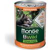 Monge BWild Grain Free Puppy & Junior Anatra con Zucca e Zucchine Umido per Cani - 400 g - KIT 6x PREZZO A CONFEZIONE