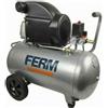 FERM Compressore aria 50 litri lt Ferm portatile 2hp 1500W 8 bar lubrificato olio