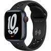 Apple Watch Nike Series 7 Alluminio 41 mm (2021) | GPS + Cellular | Mezzanotte | Cinturino Sport nero