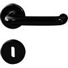Alpertec, 40130050, Plastica - R per porte delle camere e porte di appartamenti tra cui materiale di fissaggio, nero