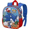 Sonic The Hedgehog - SEGA -Sonic Team-Zaino 3D Piccolo, Blu, 26 x 31 cm, Capacità 8.5 L