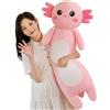 Aiuidun Cuscino di peluche Axolotl lungo, animale carino Axolotl imbottito corpo peluche morbido Plushies bambola giocattolo per le ragazze ragazzi(100cm/39.37inch,Pink)