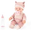 eDollable Set Giocattolo Bambola da 30cm in Scatola Regalo con Accessori Inclusi Copertina Morbida, Vestitini Rimovibili, Ciuccio e Biberon Bambini dai 3 Anni in Su
