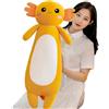 Aiuidun Cuscino di peluche Axolotl lungo, animale carino Axolotl imbottito corpo peluche morbido Plushies bambola giocattolo per le ragazze ragazzi(80cm/31.49inch,Orange)