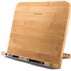 Readaeer Supporto per lettura, in legno, pieghevole, portatile, in bambù..
