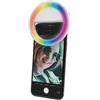 DigiPower Luce ad anello RGB per selfie cellulare, 36 LED 3 livelli di luminosità, luce ad anello ricaricabile USB, per smartphone, streaming live trucco, YouTube, TikTok e Vlogging, bianco,