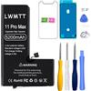 LWMTT Batteria ad alta Capacità Compatibile con iPhone 11 Pro Max Sostituzione [Super Capacità] 5200mAh A2161, A2220, A2218 Batteria con Kit Attrezzi Completi, Vetro Temperato