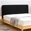 NAROSEBE Copertura per Testiera Letto Adatto per Testiera da 170-190 cm, Nero | Copritestata Letto Elastica, Copri Testiera Letto Matrimoniale, Copertura Antipolvere Lavabile Cover Testata Letto
