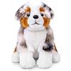 lilizzhoumax cane pastore australiano di Peluche 36cm/14" simulazione cane pastore australiano Peluche, simpatico giocattolo Cane Peluche morbido Bambole Animali Selvatici Regalo per Bambini