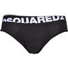 DSQUARED2 Logo Inclinato Low-Rise Uomo Breve, Nero/Bianco Grande