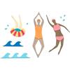 Sizzix Set di 20 matrici Thinlits®, confezione da 20, con nuotatori sincronizzati #2 di Catherine Pooler