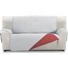 Martina Home Milano Copridivano imbottito 4 Posti XL - Rosso/Grigio