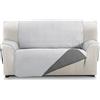 MARTINA HOME Milano Copridivano imbottito 2 Posti - Grigio/Antracite