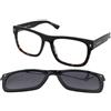 Dsquared2 D2 0100/CS WR7/WJ | Occhiali da Vista con Clip da Sole | Unisex | Plastica | Rettangolari | Nero | Adrialenti