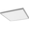 EGLO Lampada da soffitto a LED Fueva 1, 1 luce, materiale: alluminio, plastica, colore: argento, bianco, L: 60 x 60 cm, bianco caldo