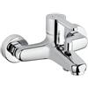 Paini - Gaia 105 Rubinetto Miscelatore Bagno Monocomando per Vasca con Doccetta 1 getto, supporto doccia snodato e Flessibile Silverflex 175 cm, finiture Cromate e brillanti