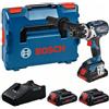 Bosch Professional 18V System Trapano-avvitatore a batteria GSR 18V-110 C (coppia di serraggio max.: 110 Nm, Ø viti max.: 12 mm, incl 3 batterie ProCORE 4.0Ah, caricabatteria GAL 18V-40, in L-BOXX)