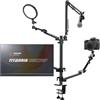 TARION Supporto Fotocamera da Tavolo con Braccio: Supporto DSLR Morsetto Flessibile da Tavolo con Bracci Snodato per Anello Luminoso Microfono Fotografia Video Streaming Titanrig Desktop