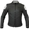 Berik Giubbotto Moto in Pelle Berik LJ-221324-BK Nero Bianco