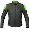 Berik Giubbotto Moto in Pelle Berik LJ-221324-BK Nero Verde