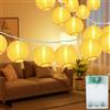 Kimuwote LED Catena Luminosa luci a Batteria, 20 LED 7M 2 Modalità Catena Luminosa Interni ed Esterni con Timer, Impermeabie per Giardino, Balcone, Matrimonio, Decorazione per Feste (Bianco Caldo)
