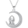 Arrebol Collana Madre Figlia Sorella Donna Argento 925 Collana Anallergici,Originali Gioielli per Donna Moglie Mamma Figlia - Regolabile |45cm+5|