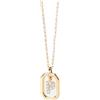 P D PAOLA Mini Letter P Necklace - Collana con nome a lettera, colore: oro, Onesize, Argento sterling, Zirconia cubica