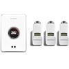 Bosch Termotecnica Bosch SET Termostato smart WiFi EasyControl CT 200 bianco per caldaie Bosch + 3 Valvole Elettroniche ETRV - Controllo temperatura in ogni stanza