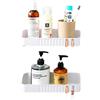MAGIC SELECT 2 Pezzi Mensola Bagno Bianca senza Foratura, Mensola Doccia. Organizzatore di Archiviazione Plastica Impermeabile per Bagno, Cucina, WC. Mensola Adesiva Multifunzionale