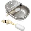 MasXirch Abbeveratoio Automatico per Cani con Valvola a Galleggiante Regolabile a 2 Pezzi, Ciotola per Bestiame in Acciaio Inox con Tappo di Scarico per Bovini, Maiali, Pecore e Cani