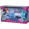 STEFFI LOVE Evi Love Ice Carriage - Bambola da principessa con carrozza e cavallo, 12 cm, adatta per bambini a partire dai 3 anni