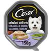 Cesar Selezione dell'Orto Cibo Umido per Cane, con Agnello succoso, Tacchino e Fagioli in Gelatina 150 g - 14 Vaschette