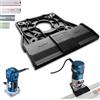 SLE Engineering Adattatore professionale per binario di guida per Bosch GKF 500 / 550 per Makita/Bosch/Festool/Mafell fresatrice fresa a bordo per bordi