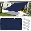 FlySoul Vela Ombreggiante Impermeabile 1.6x1.6M Tenda da Sole per Esterno Vele Ombreggianti Rettangolare Telo Parasole con Fune e Occhiellato Protezione UV Tenda a Vela per Giardino Balcone Terrazza