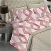 BANZAII TEXTILE INNOVATOR ONLINE Banzaii - Completo Lenzuola Matrimoniale In Microfibra Made In Italy Con Angolo h 30 cm Miriam Rosa