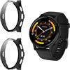 Funrae Custodia Compatibile con Garmin Venu 3 [2 Pezzi], Cover Protettiva Telaio Rigida PC [Con Vetro Temperato] HD Clear Anti-Graffio Protezione Case - Nero