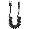 AICase Cavo Retrattile USB Tipo C,cavo a spirale di tipo C per auto, ricarica e sincronizzazione dati, cavo di ricarica USB C per Galaxy S9 S8 Note 8, Pixel, LG V30 G6, OnePlus 5, ecc.